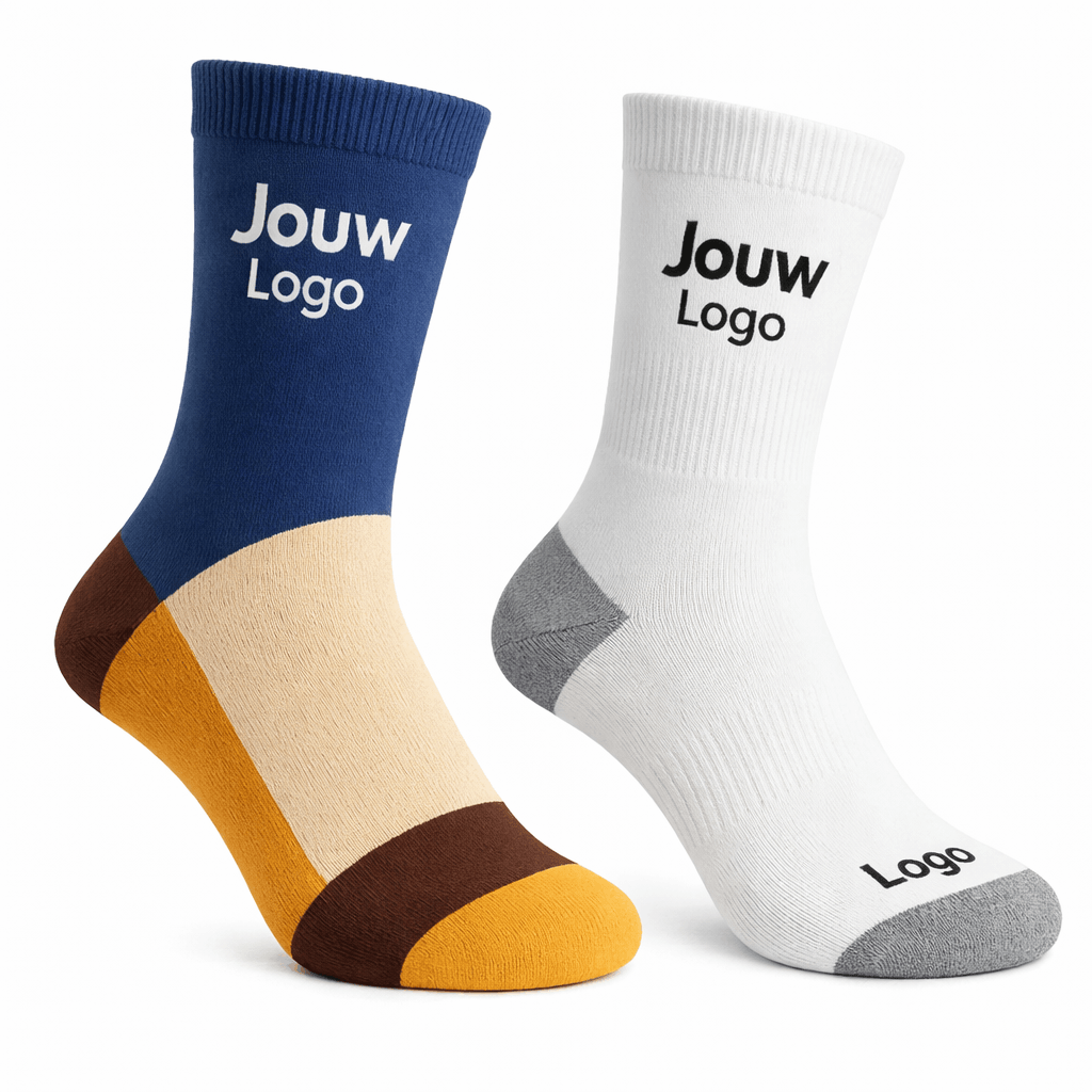Sokken met logo op maat — geweven business en sport sokken